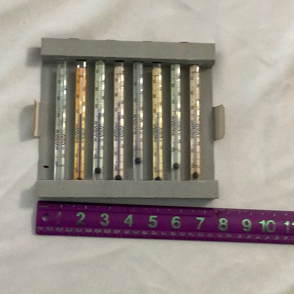 Vintage Swizzle Stix Thermometer drink stir stix. Set of 8. Original box. - Picture 9 of 9